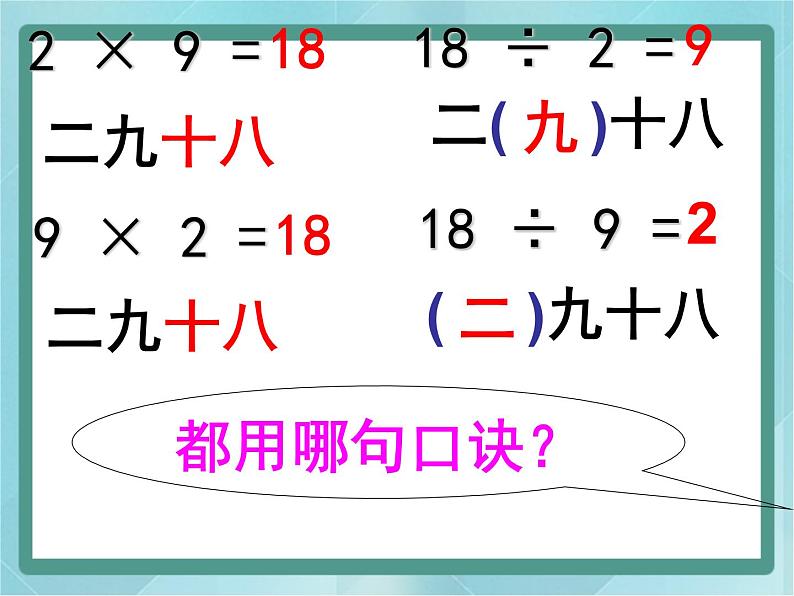 【沪教版五年制】二年级上册第四单元  9的乘、除法 ppt课件204