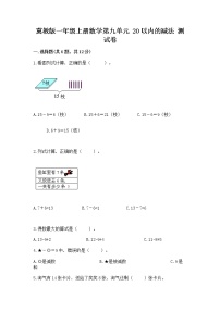 冀教版一年级上册九 20以内的减法随堂练习题