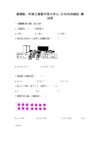 冀教版一年级上册九 20以内的减法当堂达标检测题