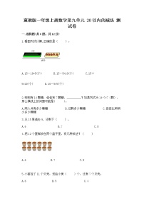 冀教版一年级上册九 20以内的减法课堂检测