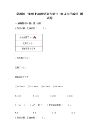 2021学年九 20以内的减法一课一练