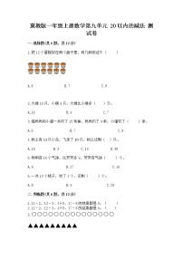 冀教版一年级上册九 20以内的减法当堂达标检测题