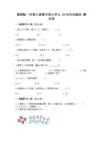 冀教版一年级上册九 20以内的减法当堂检测题