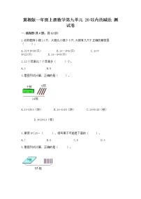 小学数学冀教版一年级上册九 20以内的减法课时训练