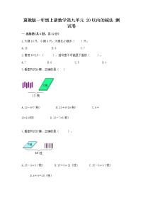 2021学年九 20以内的减法复习练习题