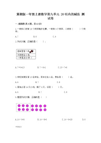 冀教版一年级上册九 20以内的减法当堂检测题