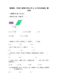 冀教版一年级上册九 20以内的减法当堂达标检测题