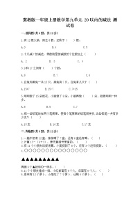 冀教版一年级上册九 20以内的减法综合训练题