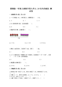 2020-2021学年九 20以内的减法同步达标检测题