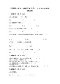 数学一年级上册第九单元 《认识11-20各数》同步测试题