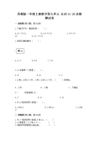 苏教版一年级上册第九单元 《认识11-20各数》习题