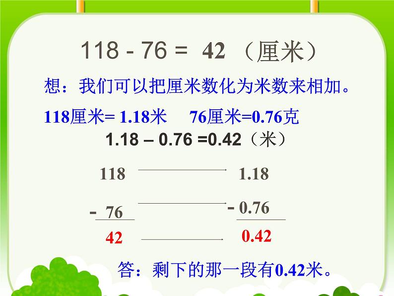 人教版 小学数学四年级下学期6.《小数的加减法》PPT05