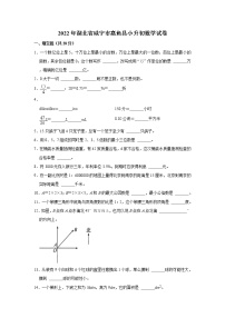 2022年湖北省咸宁市嘉鱼县小升初数学试卷 word，解析版