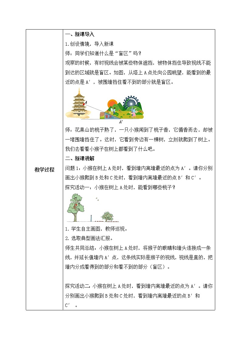 北师大数学六上《观察的范围》课件PPT+教案02