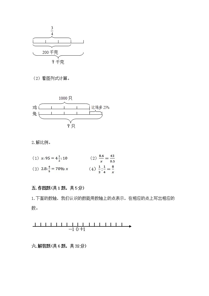 六年级下册数学期末测试卷（历年真题）word版第3页