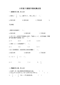 六年级下册数学期末测试卷【夺分金卷】