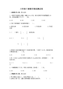 六年级下册数学期末测试卷含完整答案【全国通用】