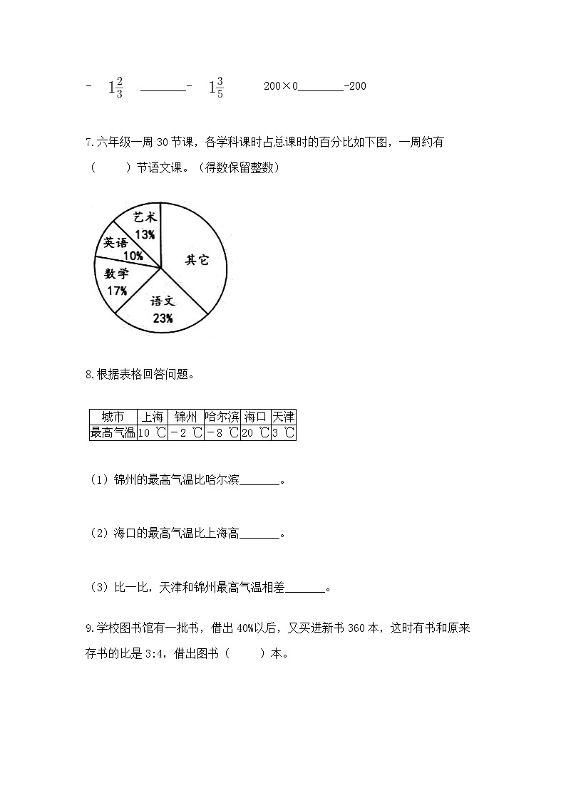 六年级下册数学期末测试卷加答案下载第3页