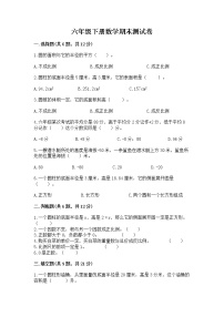 六年级下册数学期末测试卷及完整答案【名师系列】