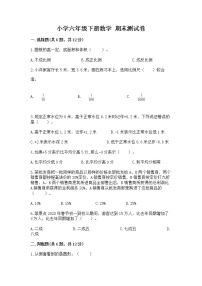 小学六年级下册数学 期末测试卷（名师推荐）word版