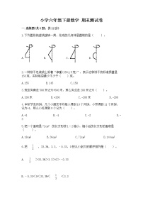 小学六年级下册数学 期末测试卷（含答案）