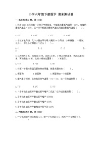 小学六年级下册数学 期末测试卷附参考答案【巩固】