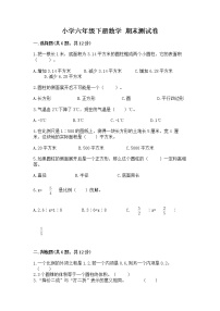 小学六年级下册数学 期末测试卷附参考答案【能力提升】