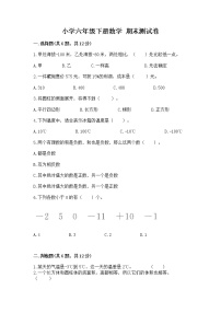 小学六年级下册数学 期末测试卷附参考答案（名师推荐）