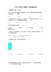 小学六年级下册数学 期末测试卷附参考答案【综合卷】