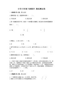 小学六年级下册数学 期末测试卷【综合题】