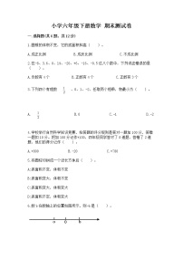 小学六年级下册数学 期末测试卷带答案（考试直接用）