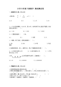 小学六年级下册数学 期末测试卷附参考答案【考试直接用】