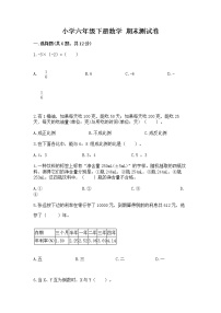 小学六年级下册数学 期末测试卷及答案（易错题）