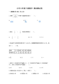 小学六年级下册数学 期末测试卷含答案【a卷】