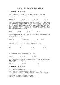 小学六年级下册数学 期末测试卷含完整答案（有一套）