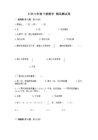 小学六年级下册数学 期末测试卷含完整答案（精选题）