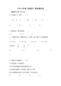 小学六年级下册数学 期末测试卷精品（满分必刷）