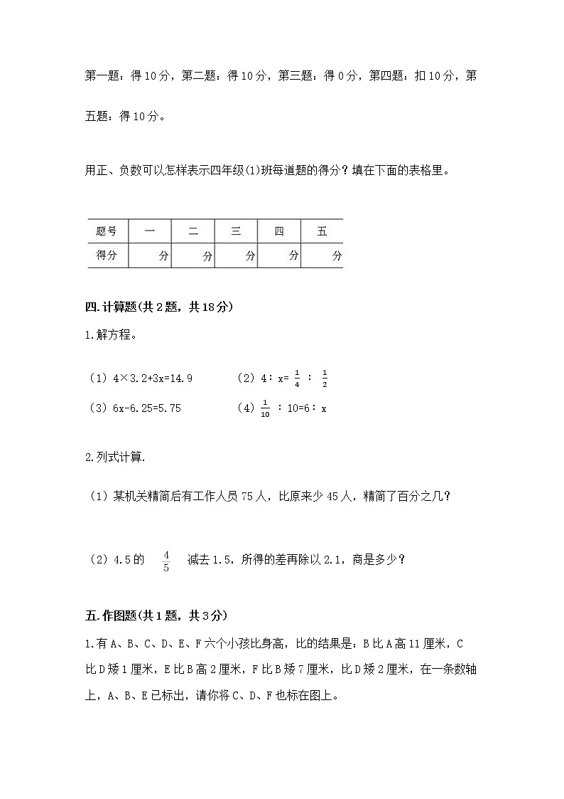 小学六年级下册数学 期末测试卷及完整答案（考点梳理）03
