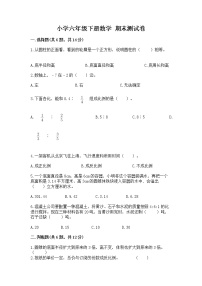 小学六年级下册数学 期末测试卷及完整答案【各地真题】