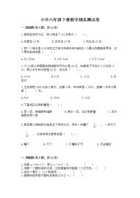 小学六年级下册数学期末测试卷（能力提升）word版