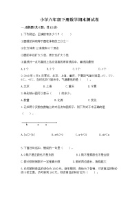 小学六年级下册数学期末测试卷带答案（考试直接用）