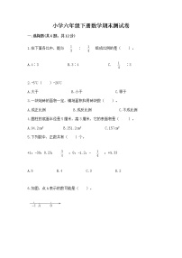 小学六年级下册数学期末测试卷附参考答案（预热题）