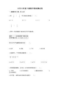 小学六年级下册数学期末测试卷带答案（综合卷）