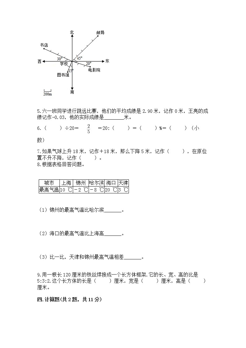 小学六年级下册数学期末测试卷附完整答案（全国通用）第3页