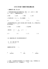 小学六年级下册数学期末测试卷含答案【实用】