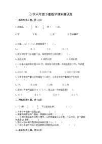 小学六年级下册数学期末测试卷含完整答案（精品）