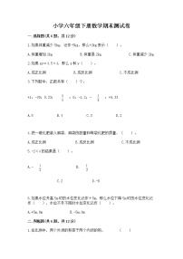 小学六年级下册数学期末测试卷附参考答案【精练】