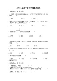 小学六年级下册数学期末测试卷附答案（达标题）