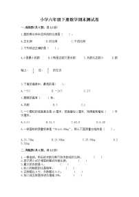 小学六年级下册数学期末测试卷附参考答案（基础题）