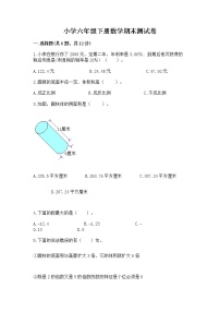 小学六年级下册数学期末测试卷附答案【综合题】